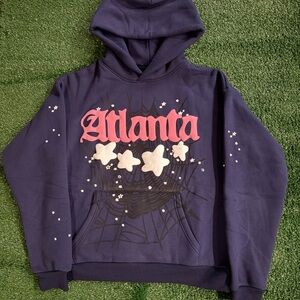 Sp5der Hoodie Dark Navy Atlanta